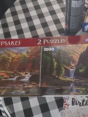 Hallmark Scenic 2-Pack Puzzles — Autumn Reds, Greens & Blues